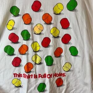 vintage 1991 LIFE SAVERS HOLES CANDY single stitch double sided tee shirt XL